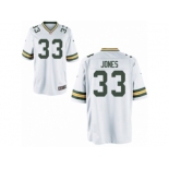 Men Nike Green Bay Packers #33 Aron Jones Game White NFL Jersey