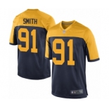 Men's Green Bay Packers #91 Preston Smith Game Navy Blue Alternate Football Jersey