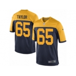 Men's Nike Green Bay Packers #65 Lane Taylor Game Navy Blue Alternate NFL Jersey