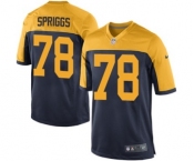 Men's Nike Green Bay Packers #78 Jason Spriggs Game Navy Blue Alternate NFL Jersey