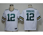 NIKE NFL Jerseys Green Bay Packers 12 Aaron Rodgers white (Game)