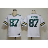 NIKE NFL Jerseys Green Bay Packers 87 Nelson White (Game)