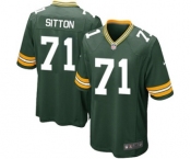 Nike Game Josh Sitton Green Men's Jersey - Green Bay Packers #71 NFL Home