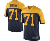 Nike Game Josh Sitton Navy Blue Men's Jersey - Green Bay Packers #71 NFL Alternate