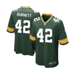 Nike Game Morgan Burnett Green Men's Jersey - Green Bay Packers #42 NFL Home