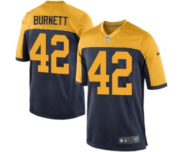 Nike Game Morgan Burnett Navy Blue Men's Jersey - Green Bay Packers #42 NFL Alternate