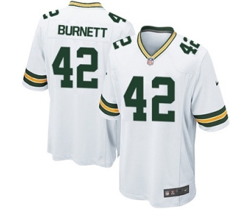 Nike Game Morgan Burnett White Men's Jersey - Green Bay Packers #42 NFL Road