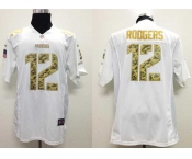 nike nfl jerseys green bay packers #12 aaron rodgers white[nike USA]