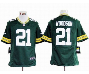 nike nfl jerseys green bay packers #21 woodson green[game]