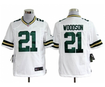 nike nfl jerseys green bay packers #21 woodson white[game]