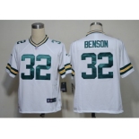 nike nfl jerseys green bay packers #32 benson white[game]