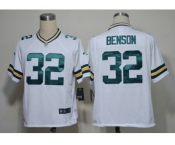 nike nfl jerseys green bay packers #32 benson white[game]