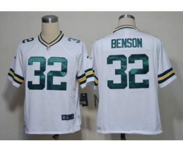 nike nfl jerseys green bay packers #32 benson white[game]