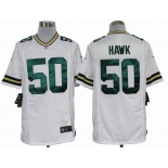 nike nfl jerseys green bay packers #50 hawk white[game]