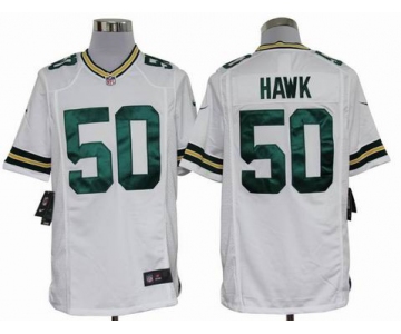 nike nfl jerseys green bay packers #50 hawk white[game]