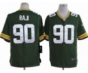 nike nfl jerseys green bay packers #90 raji green[game]