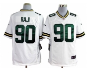 nike nfl jerseys green bay packers #90 raji white[game]