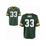 Men Nike Green Bay Packers #33 Aron Jones Elite Green Team Color NFL Jersey