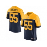 Men Nike Green Bay Packers #55 Ahmad Brooks Elite Navy Blue Alternate NFL Jersey