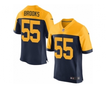 Men Nike Green Bay Packers #55 Ahmad Brooks Elite Navy Blue Alternate NFL Jersey