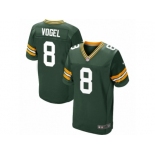 Men Nike Green Bay Packers #8 Justin Vogel Elite Green Team Color NFL Jersey