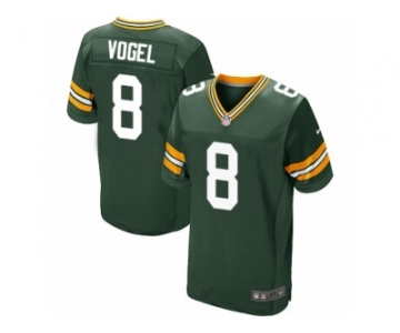 Men Nike Green Bay Packers #8 Justin Vogel Elite Green Team Color NFL Jersey