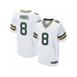 Men Nike Green Bay Packers #8 Justin Vogel Elite White NFL Jersey