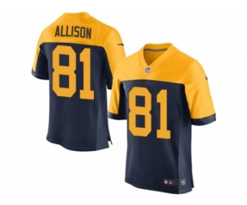 Men Nike Green Bay Packers #81 Geronimo Allison Elite Navy Blue Alternate NFL Jersey