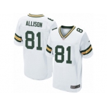 Men Nike Green Bay Packers #81 Geronimo Allison Elite White NFL Jersey