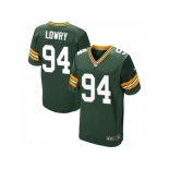 Men Nike Green Bay Packers #94 Dean Lowry Elite Green Team Color NFL Jersey