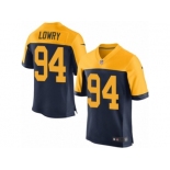 Men Nike Green Bay Packers #94 Dean Lowry Elite Navy Blue Alternate NFL Jersey