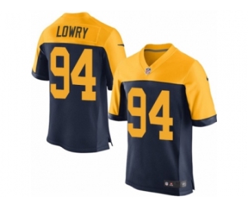 Men Nike Green Bay Packers #94 Dean Lowry Elite Navy Blue Alternate NFL Jersey