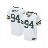 Men Nike Green Bay Packers #94 Dean Lowry Elite White NFL Jersey