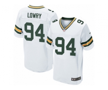 Men Nike Green Bay Packers #94 Dean Lowry Elite White NFL Jersey