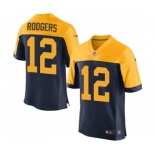 Men's Green Bay Packers #12 Aaron Rodgers Elite Navy Blue Alternate Football Jersey