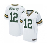 Men's Green Bay Packers #12 Aaron Rodgers Elite White Football Jersey