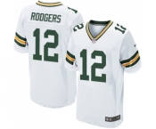 Men's Green Bay Packers #12 Aaron Rodgers Elite White Football Jersey