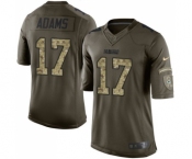 Men's Green Bay Packers #17 Davante Adams Elite Green Salute to Service Football Jersey