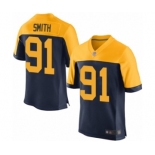 Men's Green Bay Packers #91 Preston Smith Elite Navy Blue Alternate Football Jersey