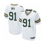 Men's Green Bay Packers #91 Preston Smith Elite White Football Jersey