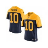 Men's Nike Green Bay Packers #10 Jacob Schum Elite Navy Blue Alternate NFL Jersey