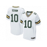 Men's Nike Green Bay Packers #10 Jacob Schum Elite White NFL Jersey