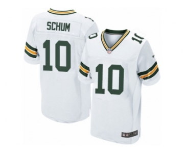 Men's Nike Green Bay Packers #10 Jacob Schum Elite White NFL Jersey