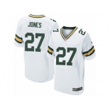 Men's Nike Green Bay Packers #27 Josh Jones Elite White NFL Jers