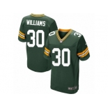 Men's Nike Green Bay Packers #30 Jamaal Williams Elite Green Team Color NFL Jersey