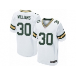 Men's Nike Green Bay Packers #30 Jamaal Williams Elite White NFL Jersey