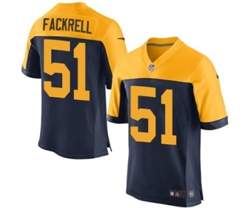 Men's Nike Green Bay Packers #51 Kyler Fackrell Elite Navy Blue Alternate NFL Jersey