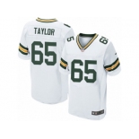 Men's Nike Green Bay Packers #65 Lane Taylor Elite White NFL Jersey