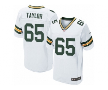 Men's Nike Green Bay Packers #65 Lane Taylor Elite White NFL Jersey