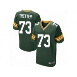 Men's Nike Green Bay Packers #73 JC Tretter Elite Green Team Color NFL Jersey